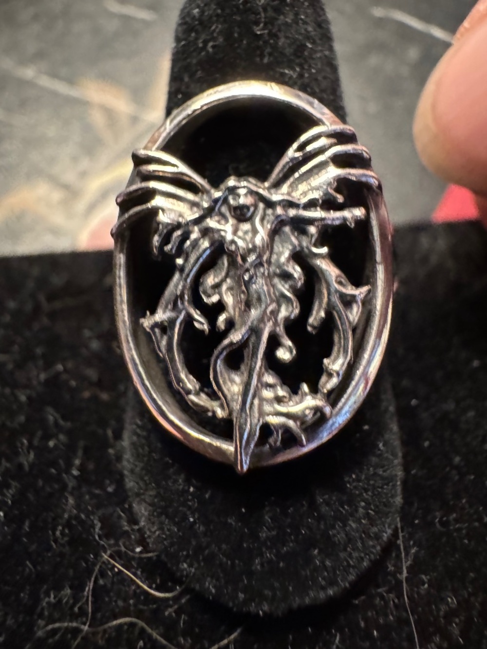 Amy Brown
Sterling Silver Gothic Winged Sword Ring - Silver
